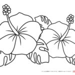 【無料ダウンロード】ハイビスカスのぬりえ