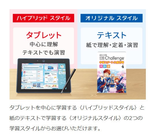 進研ゼミ中学講座|ハイレベル・紙・タブレットのコース選択が嬉しい