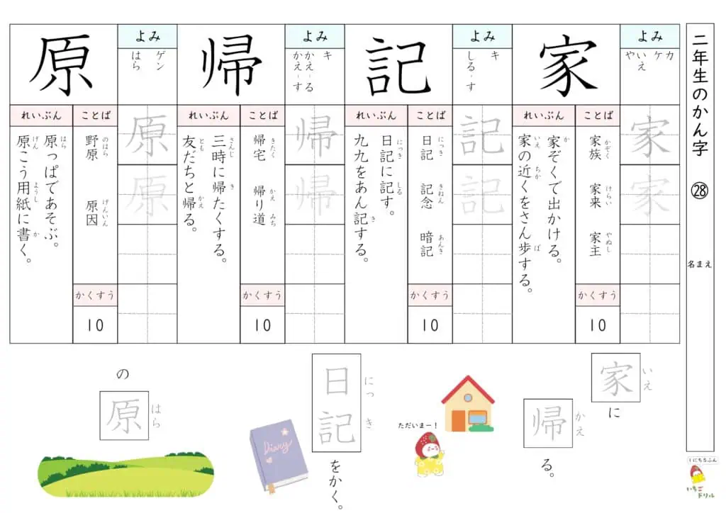 2年生の漢字ドリル28