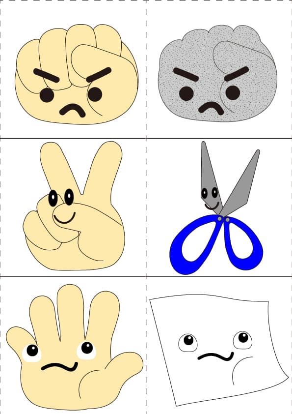 じゃんけんイラストペープサート保育