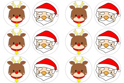 おうち育児子育て小学生工作介護福祉脳トレ保育学生保育実習用クリスマスペープサート無料イラスト保育園幼稚園