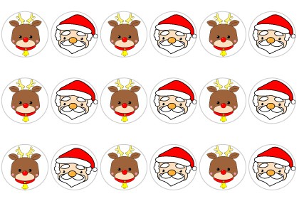 おうち育児子育て小学生工作介護福祉脳トレ保育学生保育実習用クリスマスペープサート無料イラスト保育園幼稚園