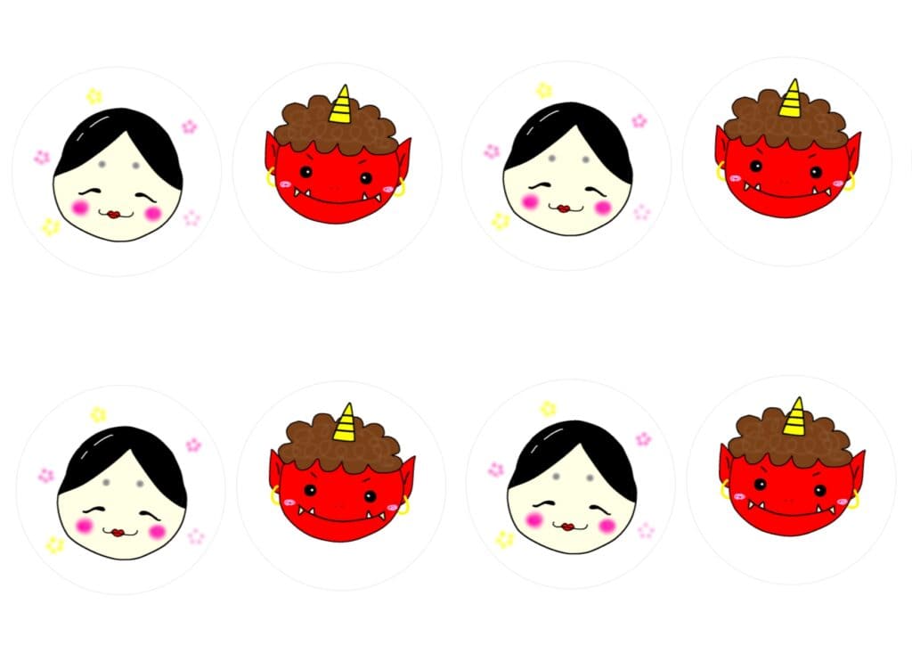 節分パネルシアター由来の説明イラスト無料ダウンロード