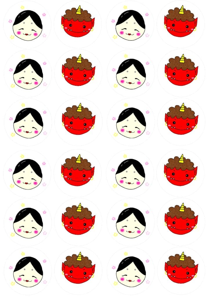 節分パネルシアター由来の説明イラスト無料ダウンロード