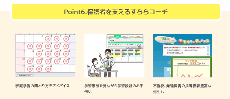 すららは経験豊富な「すららコーチ」が保護者も支えてくれる