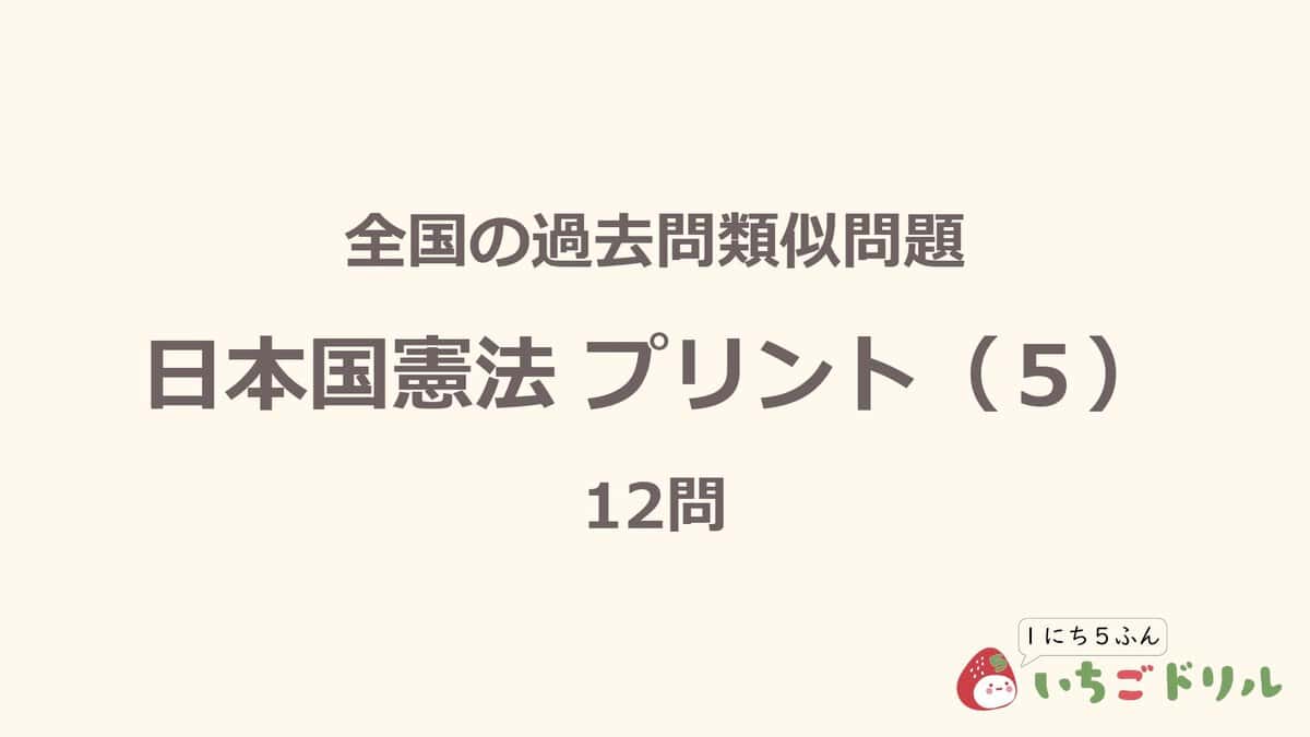 日本国憲法プリント 5