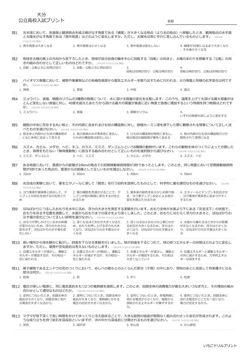 【2026最新】大分の公立高校入試社会の傾向と対策と無料過去問|頻出単元を徹底分析