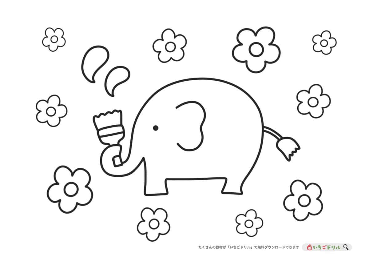 ねこのぬりえイラスト