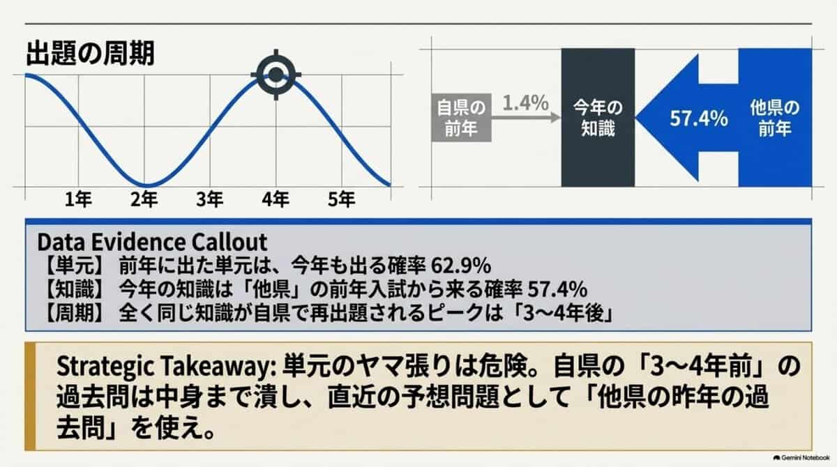6｜「去年出た単元は今年出ない」は逆。単元は続き、知識は他県から回ってくる