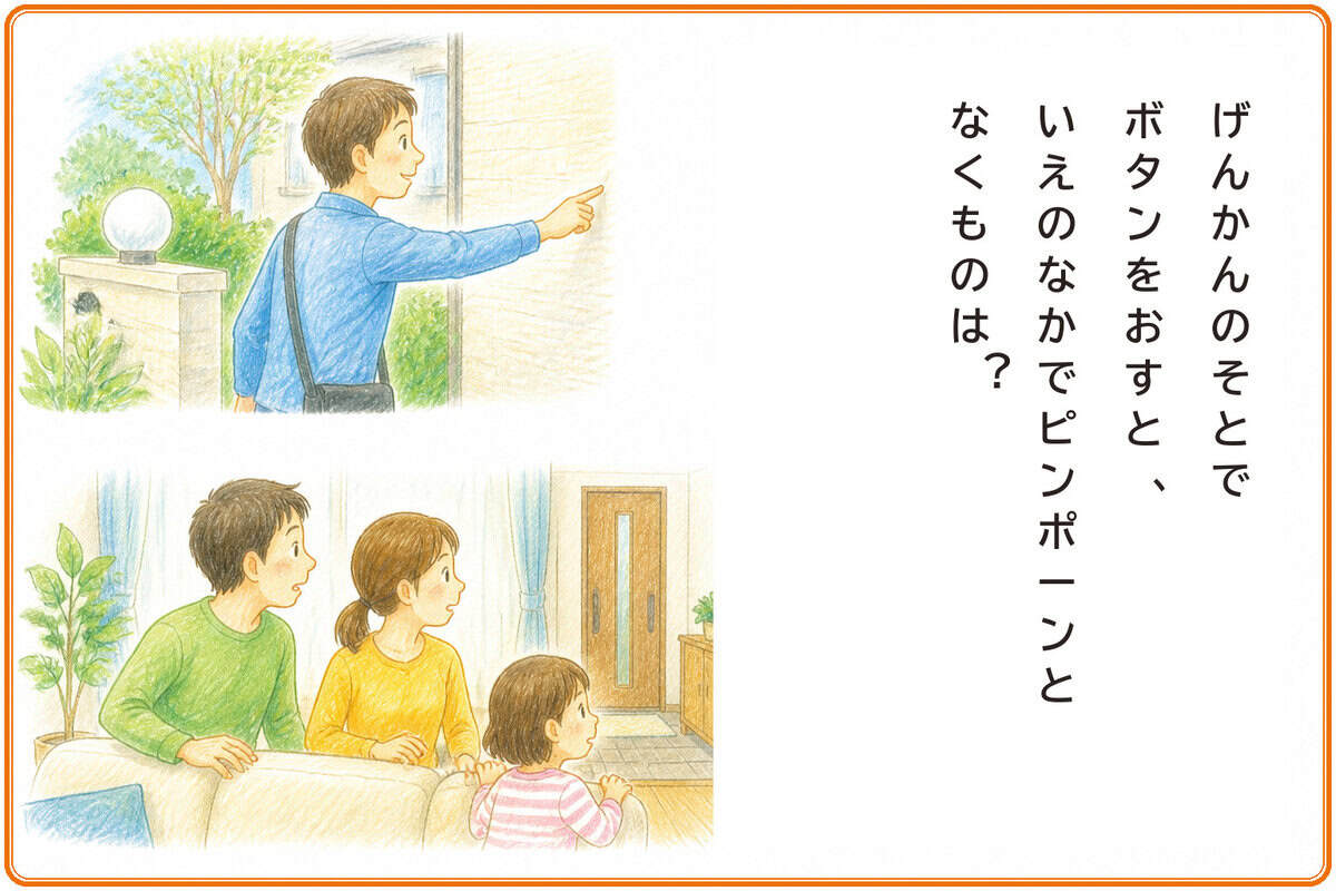 げんかんのそとでボタンをおすと、
いえのなかでピンポーンとなくものは？