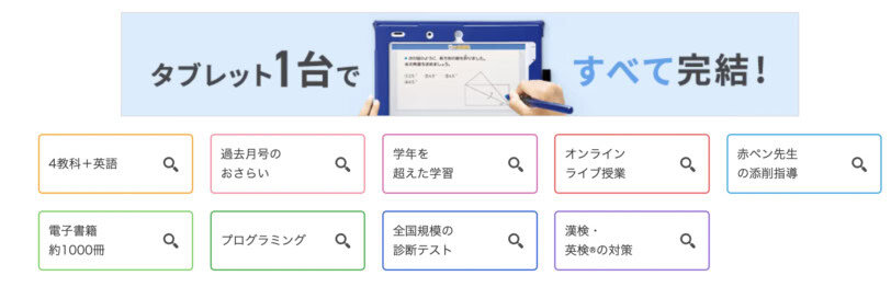 チャレンジタッチのタブレットでできること