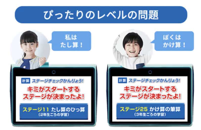 AI国語算数トレーニングのステージチェック