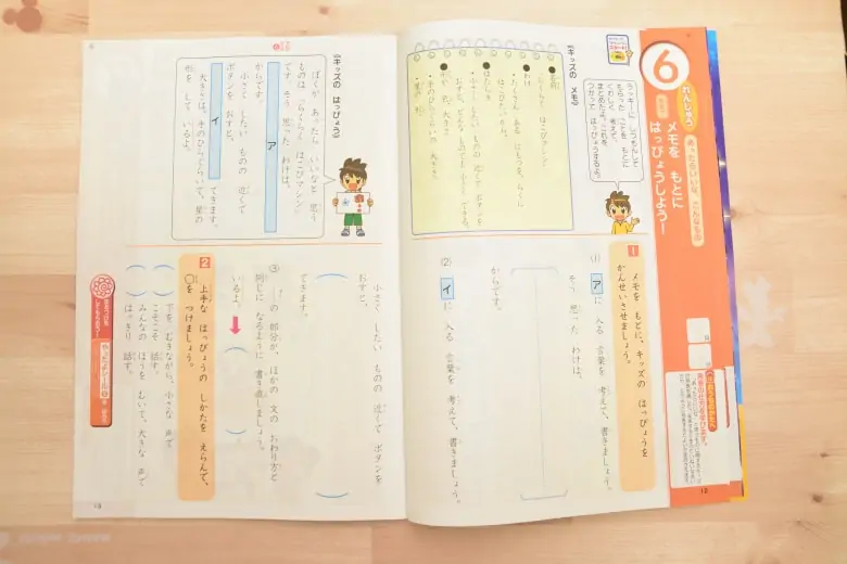 進研ゼミ小学生講座の国語テキスト