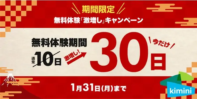 Kimini英会話-無料体験「激増し」キャンペーン