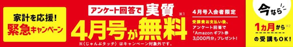 こどもちゃれんじは、4月号が無料キャンペーンを実施中