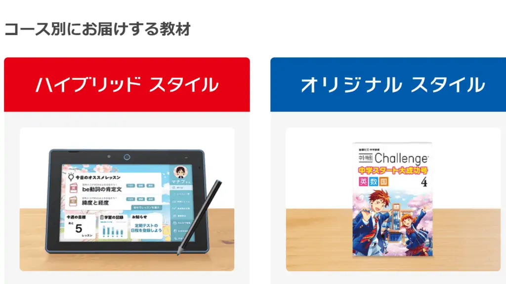 進研ゼミ中学講座は、自分に合った学習方法とコースが選べる