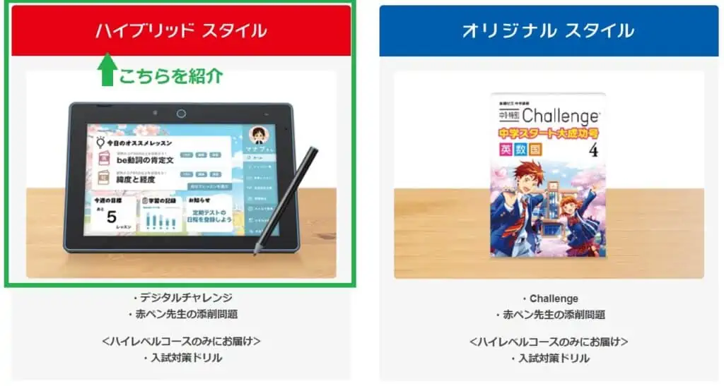 進研ゼミ中学講座は勉強スタイルが選べる