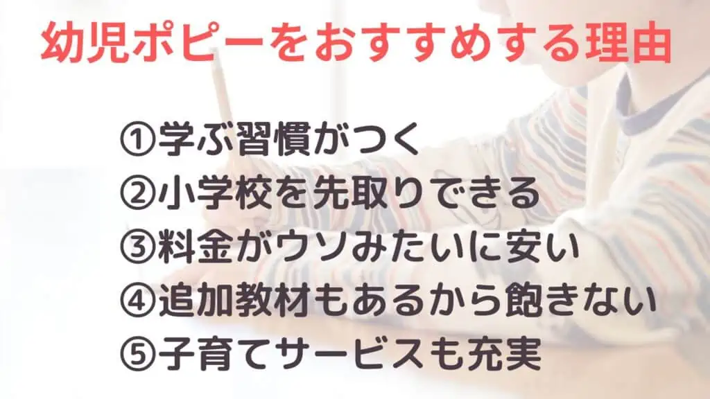 私が幼児ポピーをおすすめする理由5選