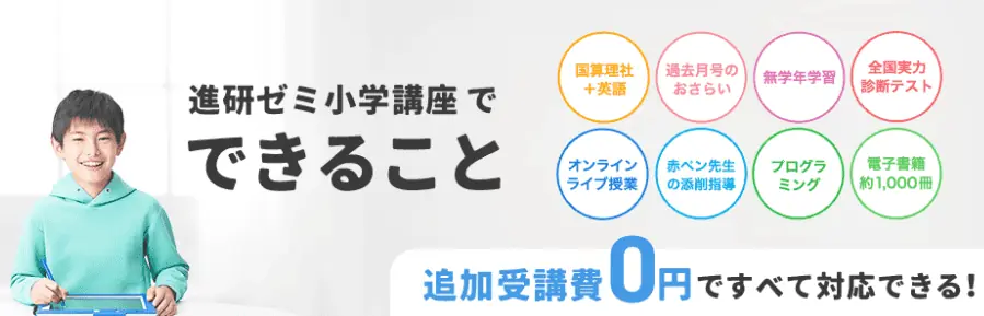 進研ゼミ小学講座は受講費内コンテンツ豊富