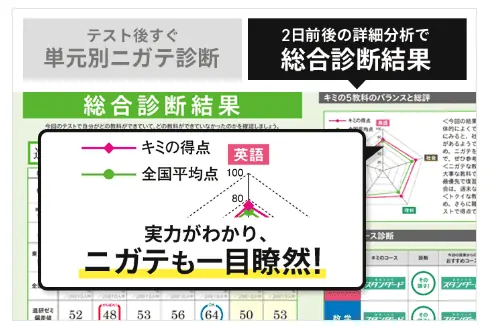 進研ゼミ中学講座なら全国レベルの模試も受けられる